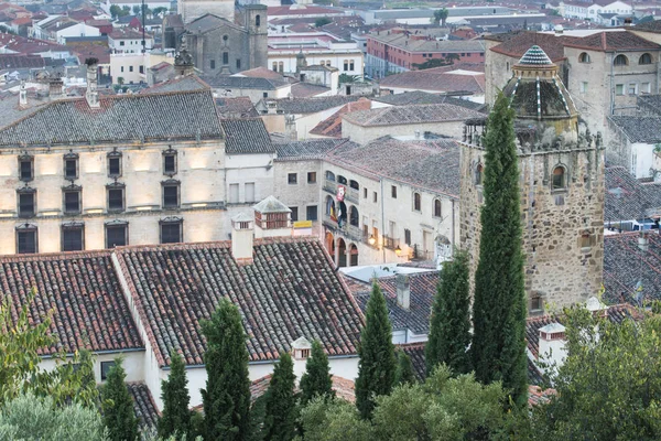 Vista Elevada Del Casco Antiguo Con Edificios Auténticos Vegetación — Foto de Stock