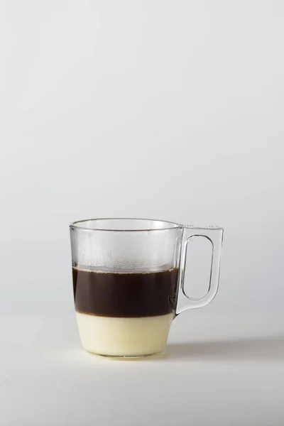 Glass Coffee Drink Condensed Milk — Stock Photo, Image