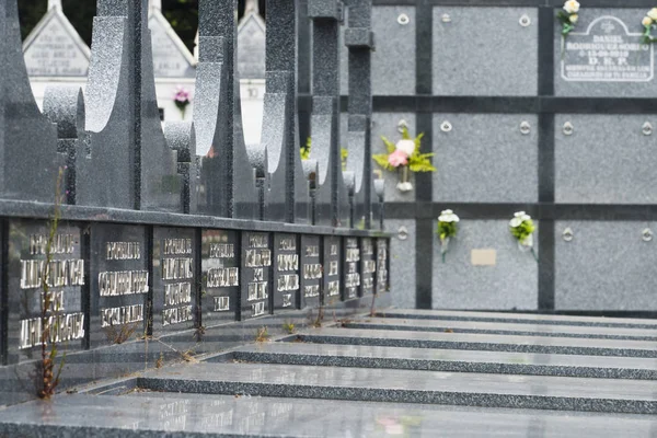 Muimenta España Junio 2016 Tumbas Lápidas Cementerio Público Municipal Del — Foto de Stock