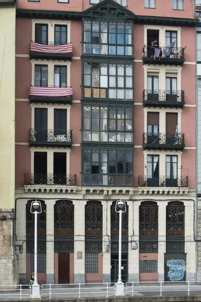 Bilbao Espagne Juillet 2016 Façade Bâtiment Architecture Typique Ville Sur — Photo