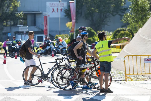 Pontevedra Spain August 2016 Arrival Participants Xvi Pontevedra City Triathlon — Stock Photo, Image