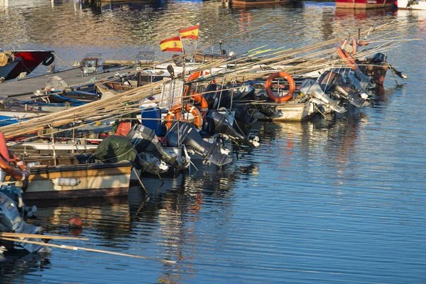 Arcade España Abril 2017 Pequeños Barcos Pesqueros Anclados Muelles Muelle — Foto de Stock