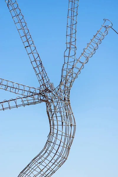 Leon Spanien April 2017 Great Metal Skulptur Mitten Sahagun Provinsen — Stockfoto