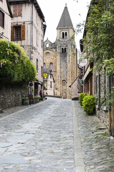 Conques France April 2017 View One Streets Historic Village Which — Stock Photo, Image