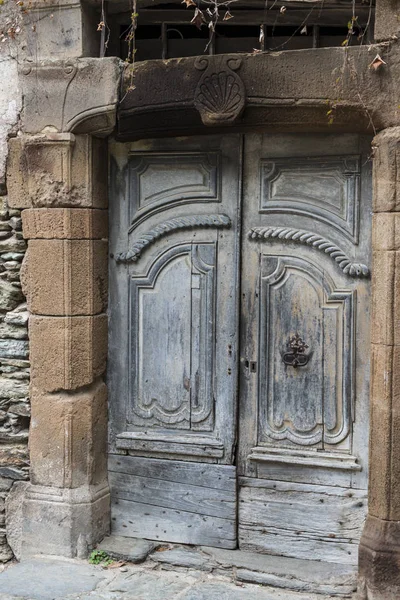 Conques Frankrike April 2017 Detalj Den Medeltida Arkitekturen Byn Som — Stockfoto