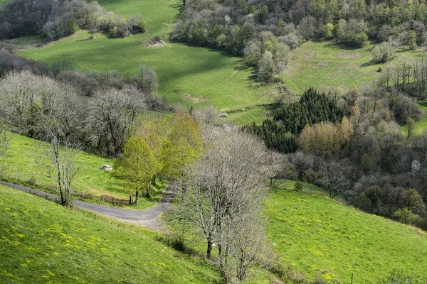 フランスの販売者の村からの谷の眺め — ストック写真