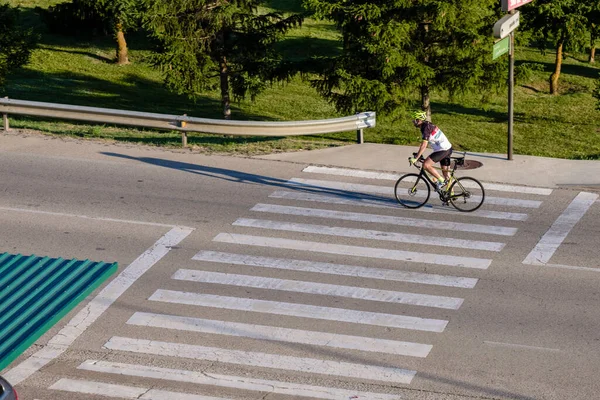 Бурго Осма Испания Июня 2018 Года Велогонщик Практикует Циклин — стоковое фото