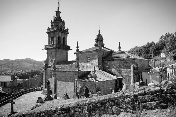 Ενορία Και Νεκροταφείο Της Santa Maria Aguasantas Στο Cerdedo Cotobade — Φωτογραφία Αρχείου