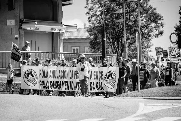Pontevedra Spanien Juni 2019 Ekologisk Demonstration Mot Konditoriindustri Belägen Vid — Stockfoto