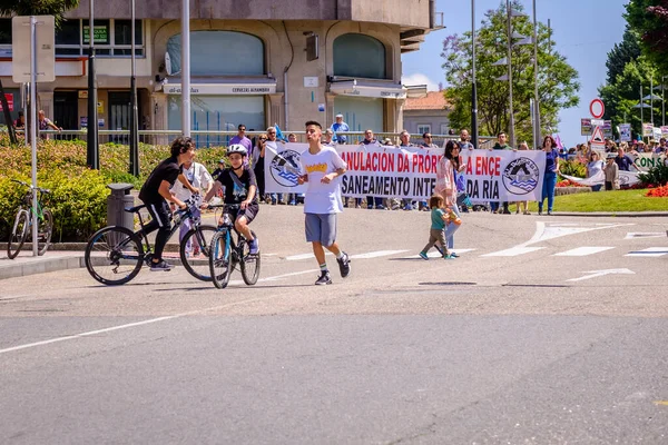 Pontevedra Španělsko Června 2019 Ekologická Demonstrace Proti Cukrářskému Průmyslu Březích — Stock fotografie