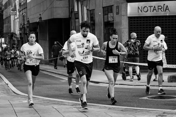 Pontevedra Espanha Junho 2019 Maratona Quilômetros Para Ajudar Vítimas Acidentes — Fotografia de Stock