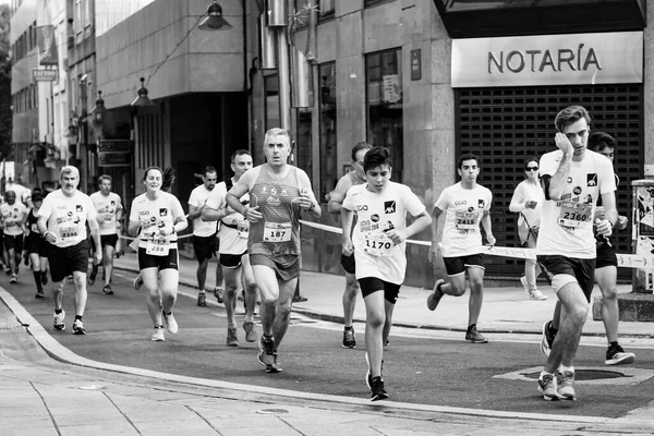 Pontevedra Spain June 2019 Marathon Help Victims Traffic Accidents Streets — 图库照片