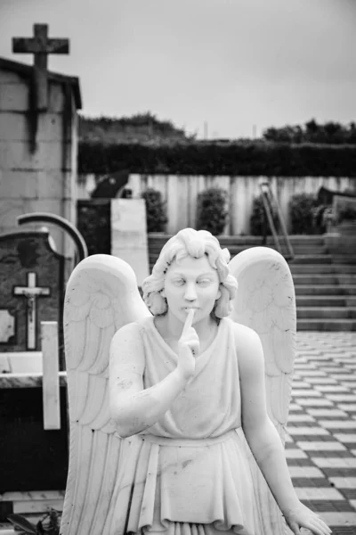 Caminha Portugal Mayo 2018 Cementerio Municipal Del Pueblo Católico Con — Foto de Stock