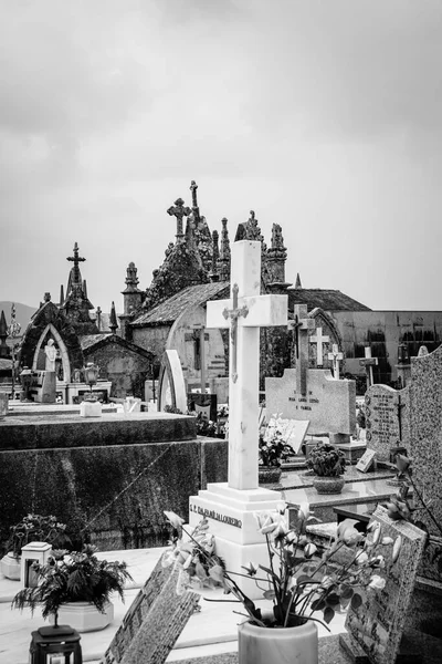 Caminha Portugal Mayo 2018 Cementerio Municipal Del Pueblo Católico Con —  Fotos de Stock
