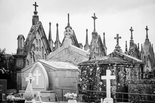 Caminha Portugal Mayo 2018 Cementerio Municipal Del Pueblo Católico Con —  Fotos de Stock