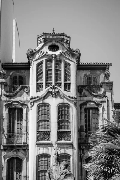 Szczegóły Fasady Modernistycznego Budynku Galicyjskim Mieście Ourense Hiszpania — Zdjęcie stockowe