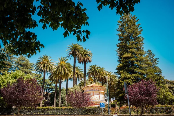 Vicenti Gardens Pontevedře Španělsko Třemi Různými Oblastmi Alameda Zahrada Eduarda — Stock fotografie