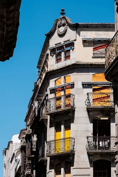 Façade Immeuble Avec Intérieur Rénovation Ourense Galice Espagne — Photo