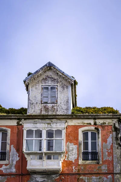 Casas Danificadas Abandonadas Numa Aldeia Galiza Espanha — Fotografia de Stock