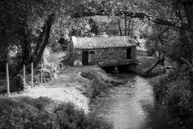 Eskiden mısır için kullanılan eski değirmen nehir suyunun gücüyle çalışıyordu..