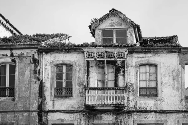 Casas Danificadas Abandonadas Numa Aldeia Galiza Espanha — Fotografia de Stock