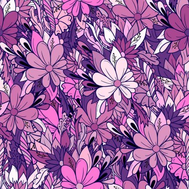 Papatya ile sorunsuz arka plan renkli çiçek desenli.