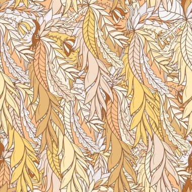 Soyut yaprakları ile Seamless modeli arka plan