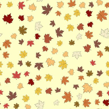 Sonbahar yaprakları ile Seamless modeli. Şükran günü arka plan