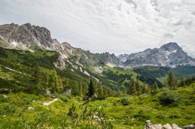 Avusturya'da güzel dağ manzarası