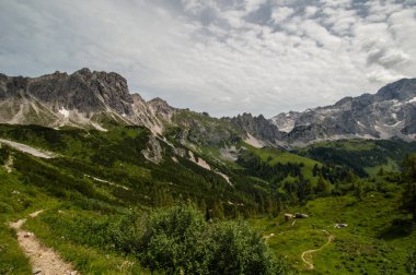 Avusturya'da güzel dağ manzarası