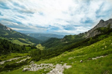 Avusturya'da güzel dağ manzarası