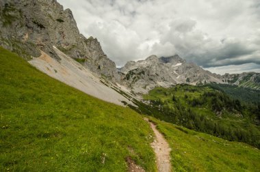 Güzel Avusturya Alplerinde. Avusturya dağ manzarası
