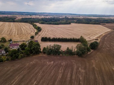 Kırsal alanda bir tarım alanlarının kahverengi toprak 