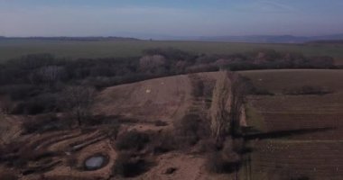 alanları ile tarım sahnenin havadan görünümü