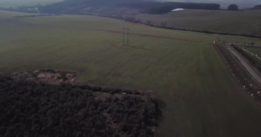 alanları ile tarım sahnenin havadan görünümü