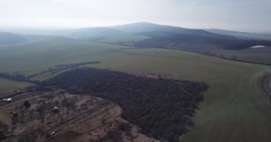 alanları ile tarım sahnenin havadan görünümü