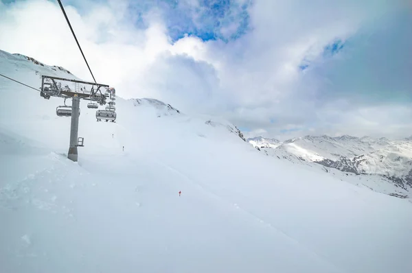 Kabelbaan Skigebied Arlberg — Stockfoto