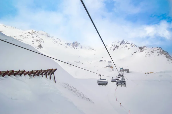 Kabelbaan Skigebied Arlberg — Stockfoto