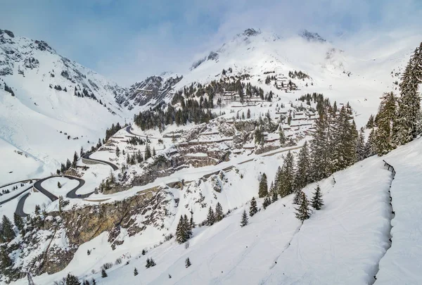 奥地利阿尔卑斯山滑雪胜地Ski Arlberg — 图库照片