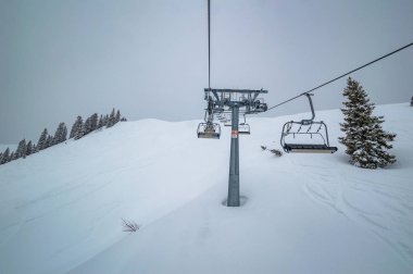 Sonnenkopf Dağı 'ndaki kablolu araba.
