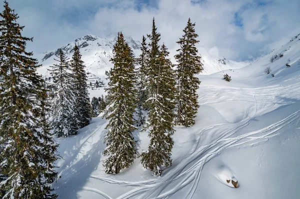 奥地利阿尔卑斯山滑雪胜地Ski Arlberg — 图库照片