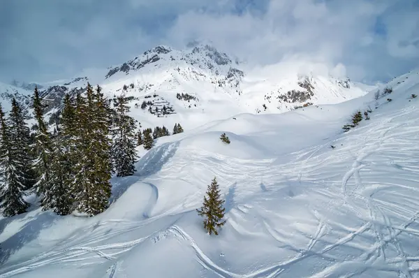 奥地利阿尔卑斯山滑雪胜地Ski Arlberg — 图库照片