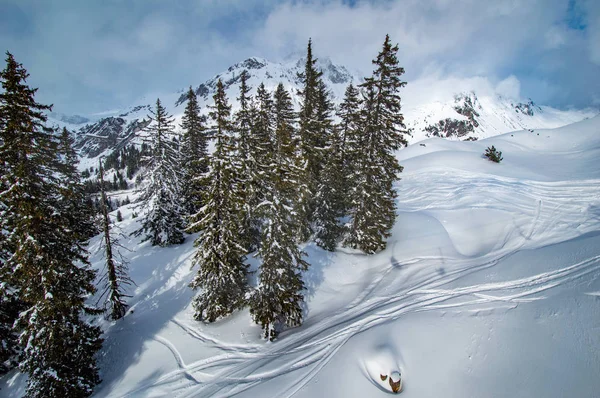 奥地利阿尔卑斯山滑雪胜地Ski Arlberg — 图库照片