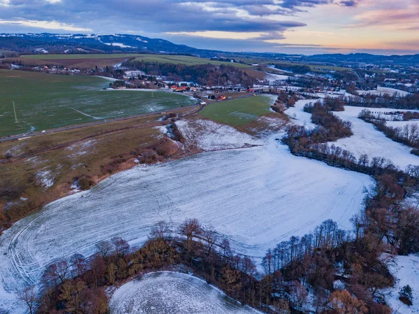 Zimní Krajina České Republice — Stock fotografie