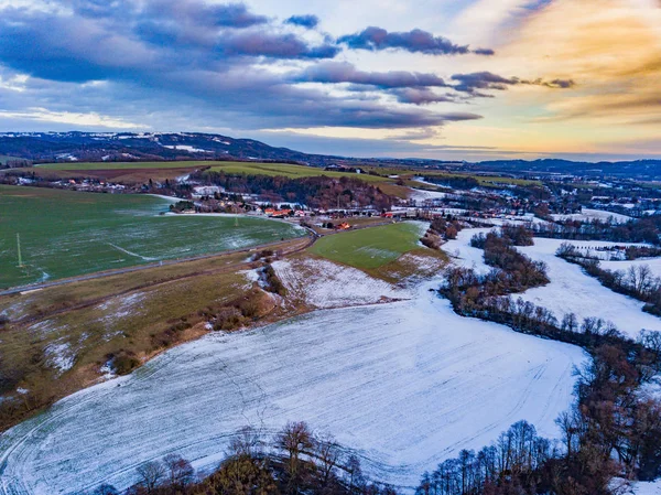 Zimní Krajina České Republice — Stock fotografie