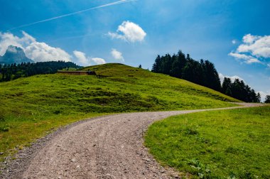 Avusturya Alplerinde küçük dağ yolu