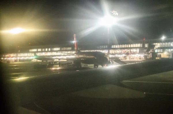 Night Lights Airport — Stock Photo, Image