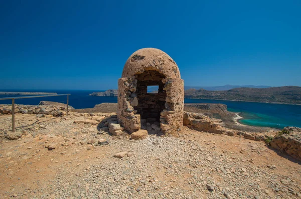 Gramvoussa Fort Gramvoussa Eiland Vlakbij Eiland Kreta — Stockfoto