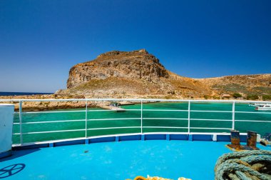 Gramvousa Adası 'ndaki yolcu gemisinden görüntü