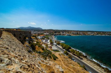 Rethymno şehrinden Fortezza 'nın görüntüsü
